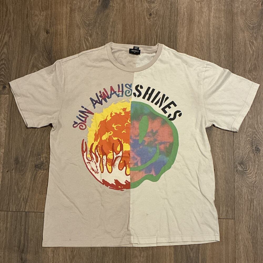 Y9981 Vintage Graphic T-Shirt - Forever 21 Men's Size M